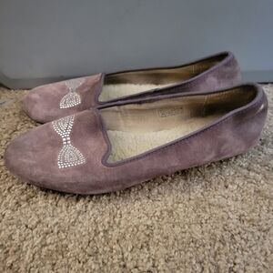 UGG Alloway Crystal Bow Suede Size 10
